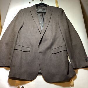 Kenneth Cole New York Dark Brown Two Button Blazer 42L Sport Coat Jacket